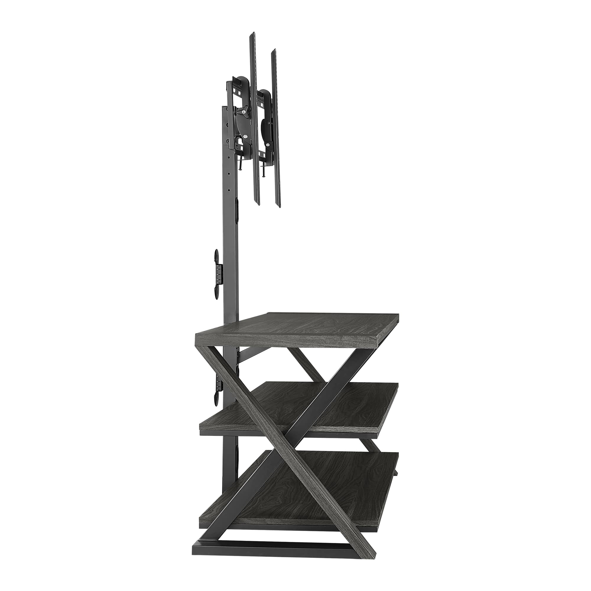 Insignia™ - 3-in-1 TV Stand for Most TVs Up to 70” - Charcoal Gray - Image 8