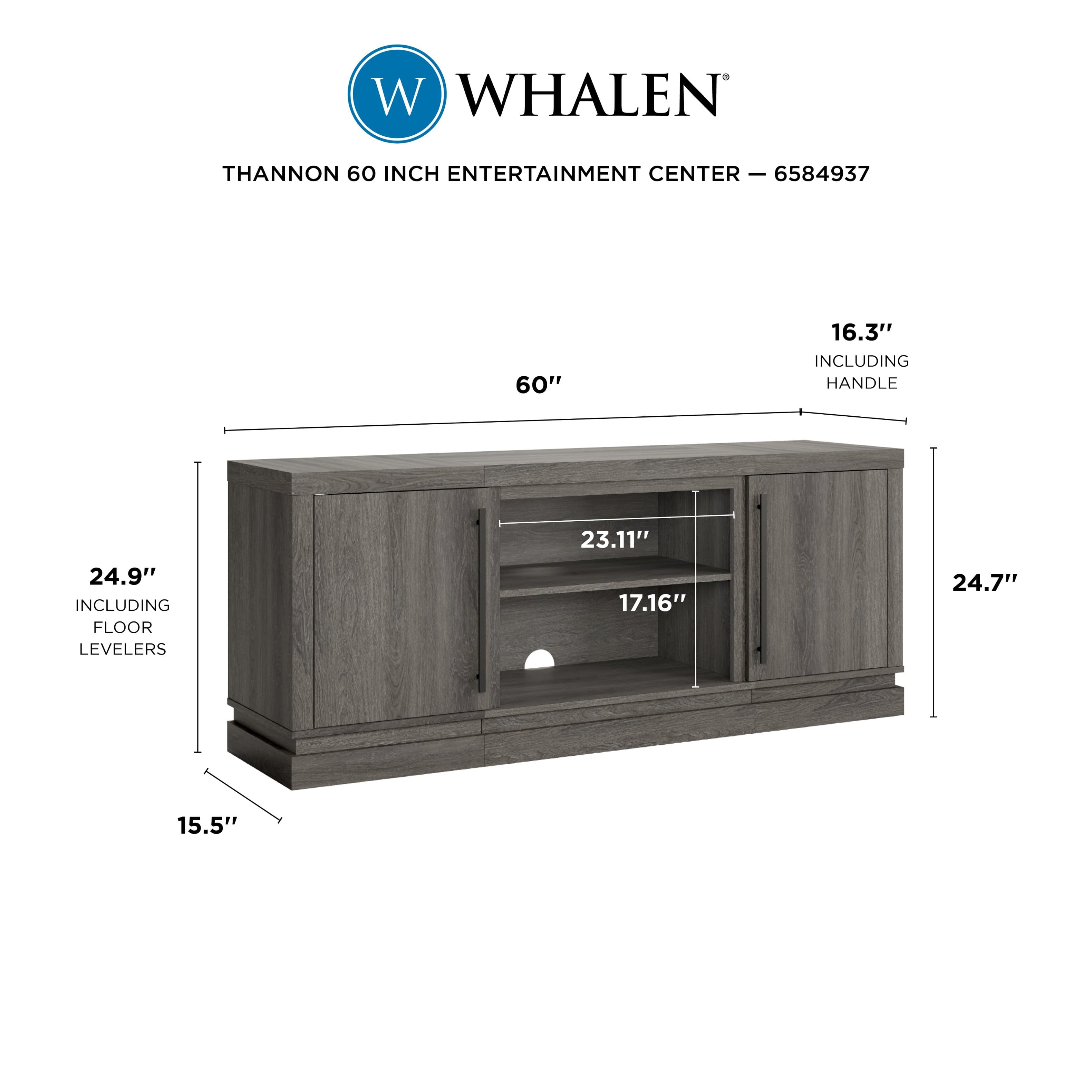 Whalen Furniture - Thannon 60" TV Console - Medium Ash Gray - Image 5