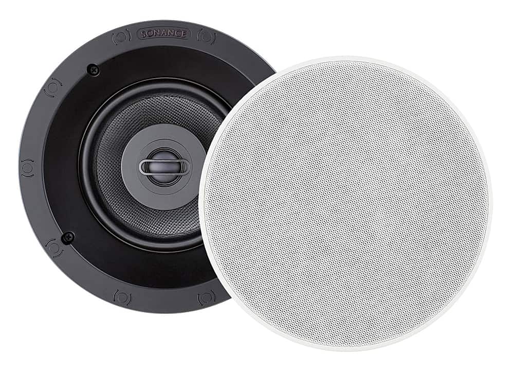 Sonance - VP66R TL SINGLE SPEAKER - Visual Performance 6-1/2" 2-Way Thin-Line In Ceiling Speaker (Each) - Paintable White