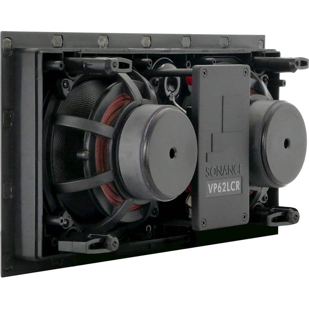 Sonance - VP62 LCR SINGLE SPEAKER - Visual Performance 6-1/2" 2-Way In-Wall Rectangle LCR Speaker (Each) - Paintable White - Image 4