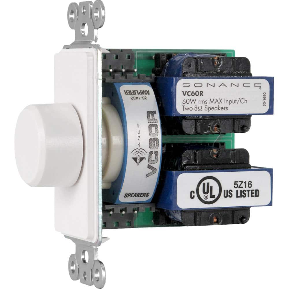 Sonance - VC60R - 60W Volume Control In Wall Rotary (Each) - White - Image 2