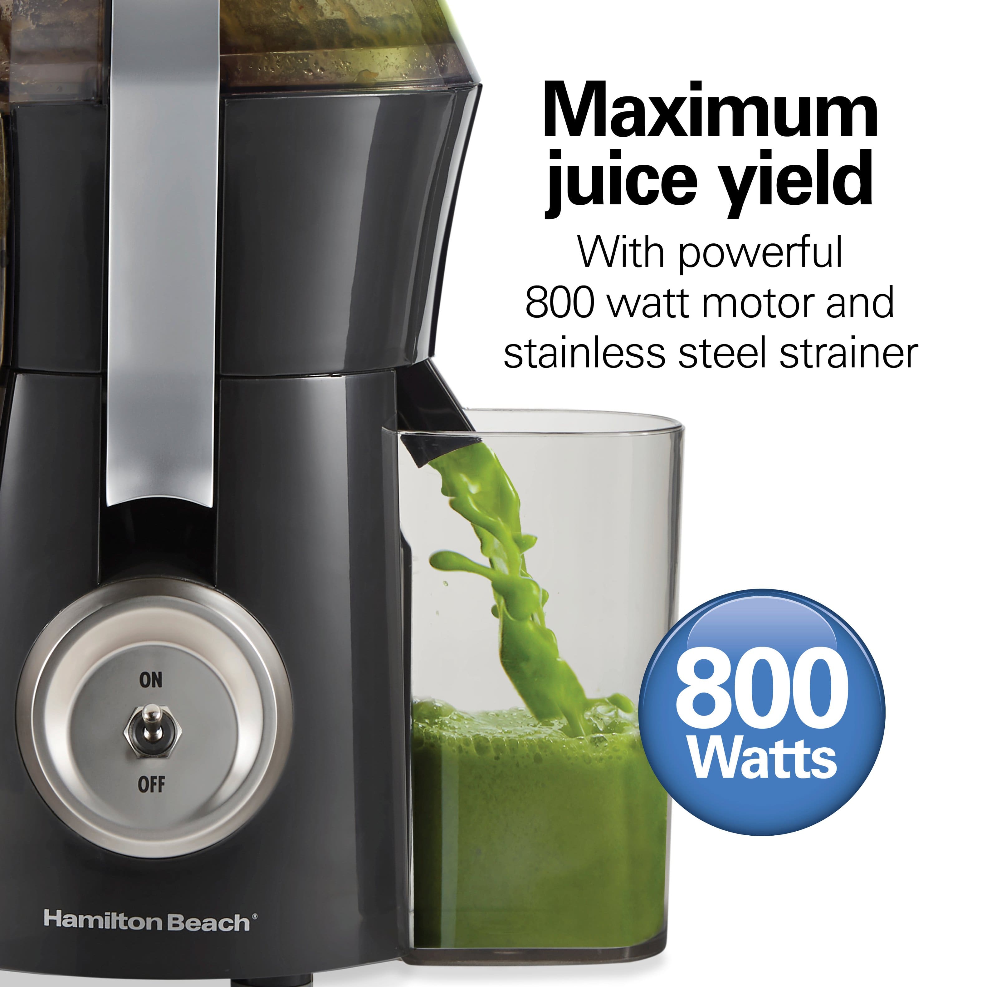 Hamilton Beach - Big Mouth Pro 800 Watt Juice Extractor - Black - Image 4