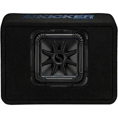KICKER - Solo-Baric L7S 10" Single-Voice-Coil 2-Ohm Loaded Subwoofer Enclosure - Black