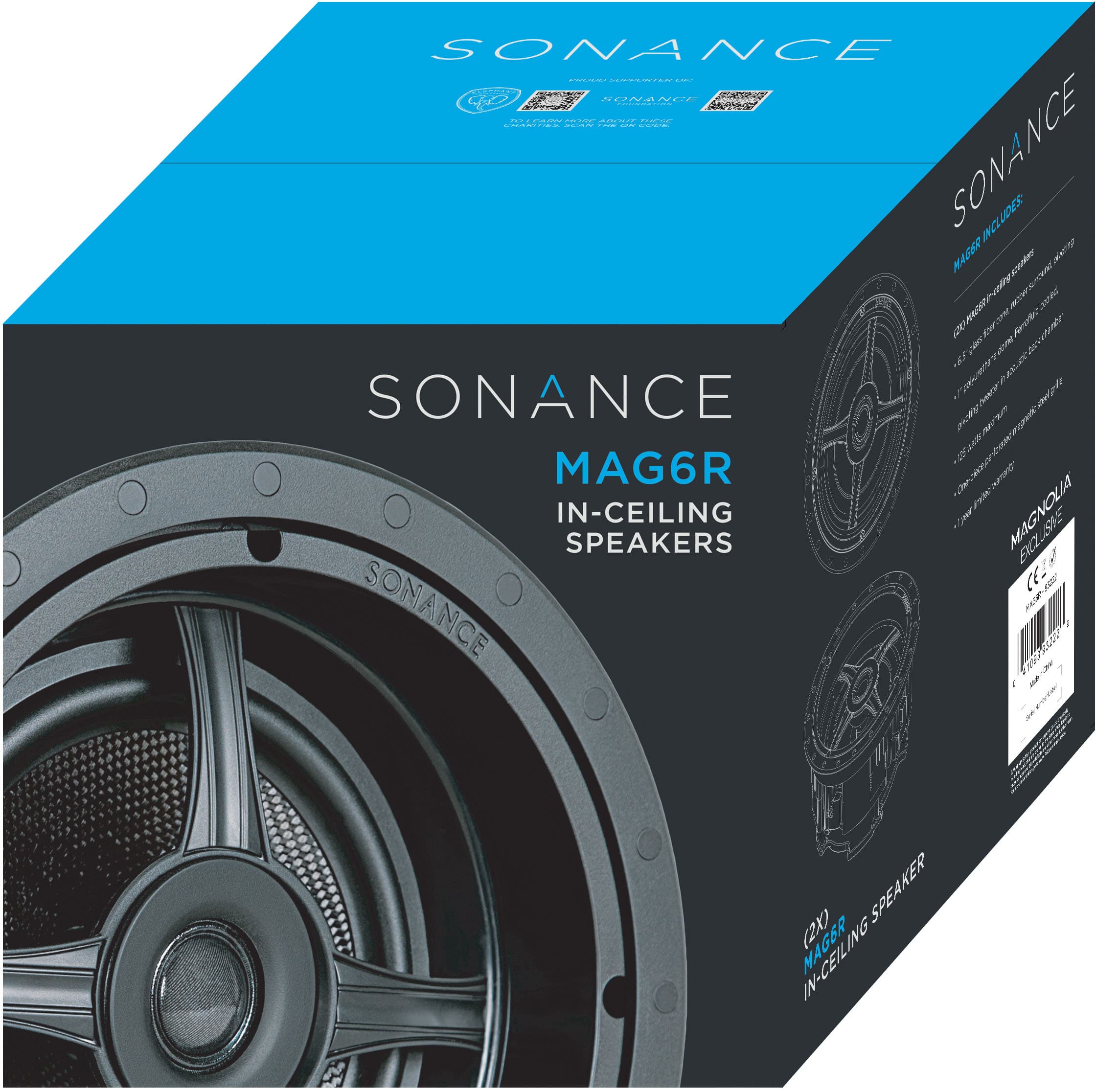 Sonance - MAG6R - Mag Series 6-1/2" 2-Way In Ceiling Speakers (Pair) - Paintable White - Image 13