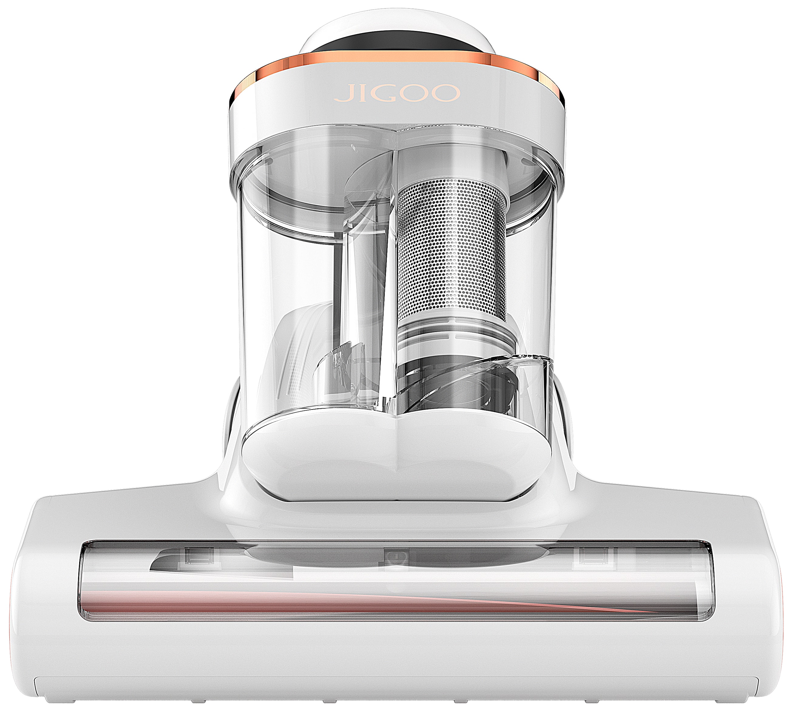 JIGOO - Bed Vacuum Cleaner with Dust Sensor, 13Kpa Suction 500W Mattress Vac with UV Light & Ultrasonic for Dust & Pet Hair - White - Image 4