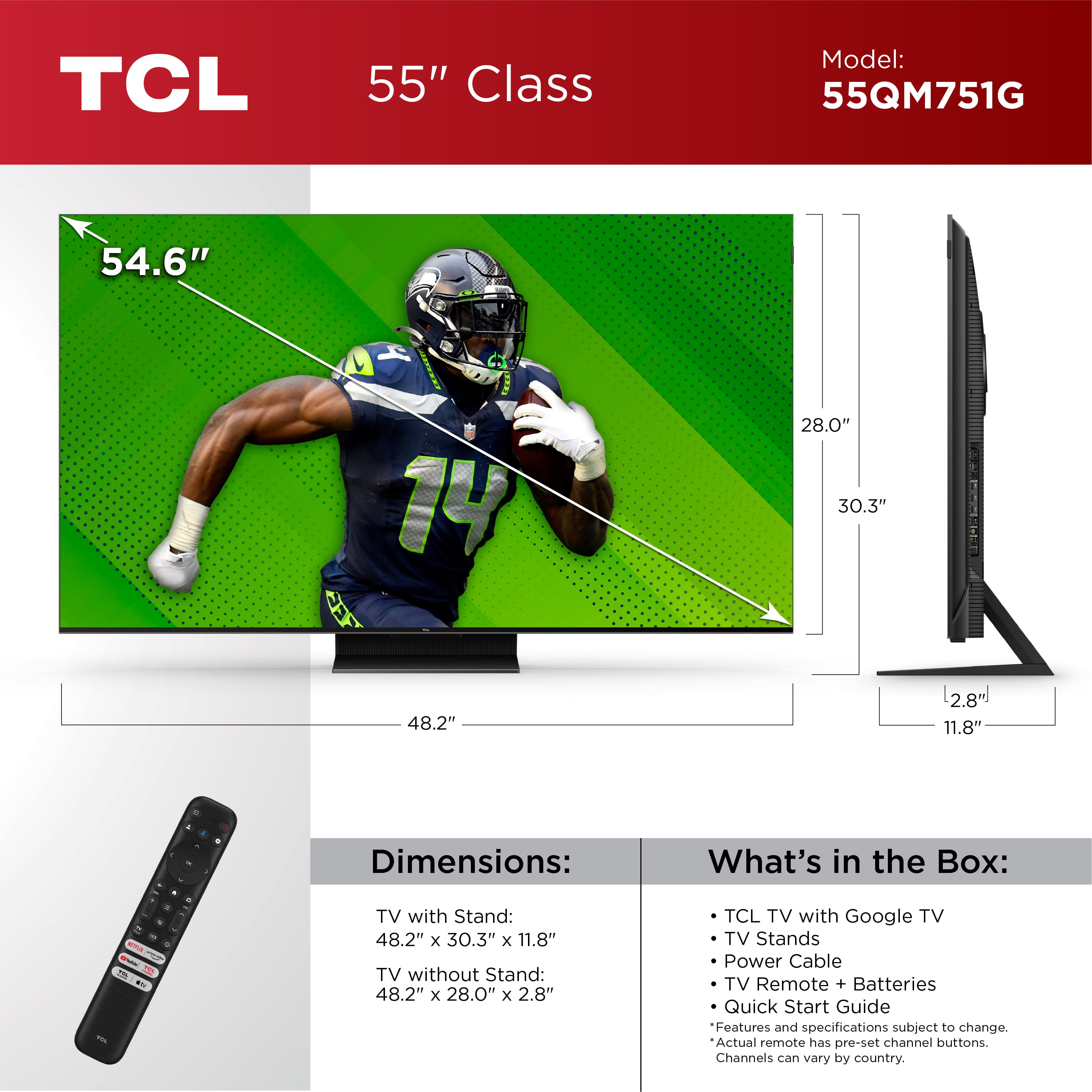TCL - 55" Class QM7-Series 4K UHD HDR QD Mini LED Smart Google TV (2024) - Image 7