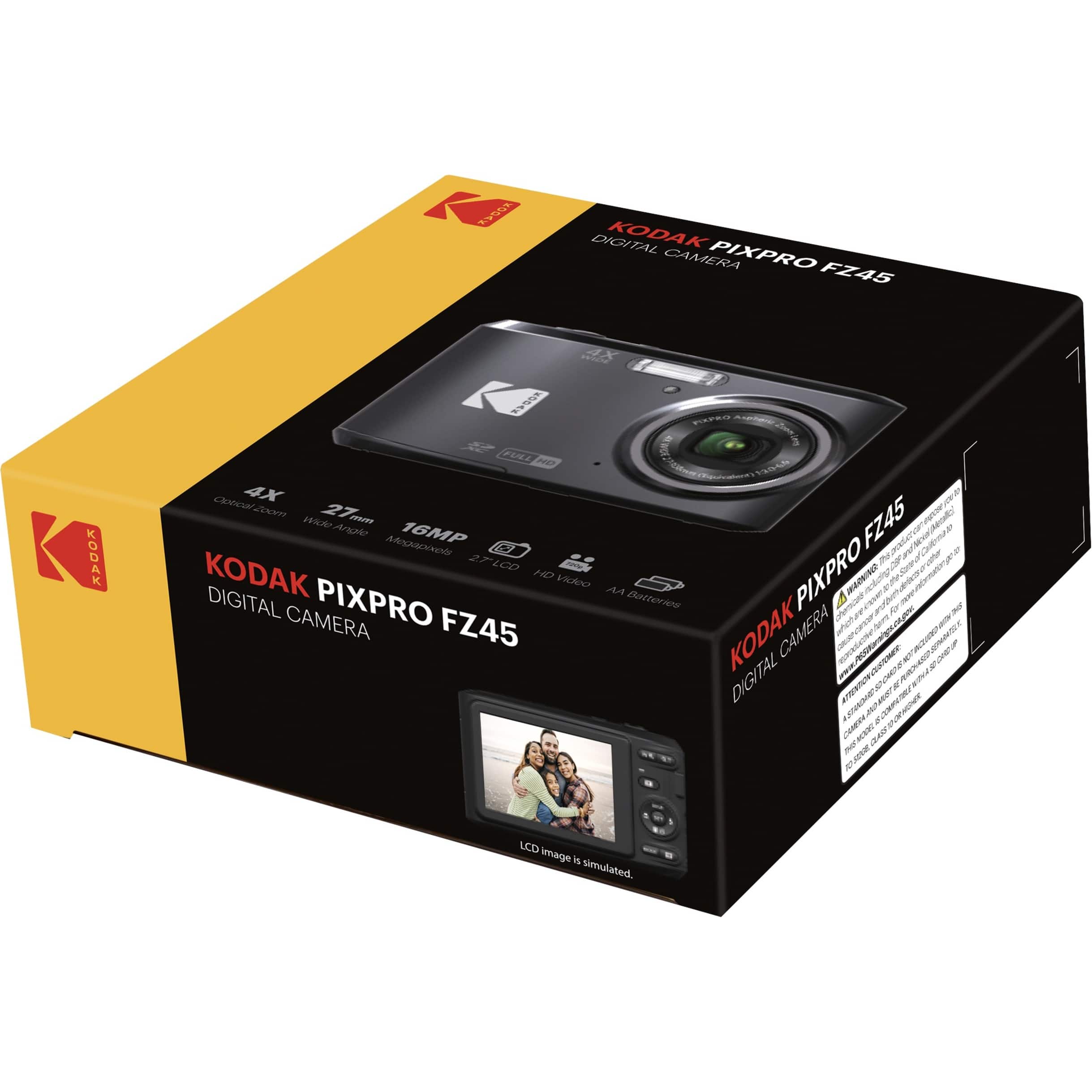 Kodak - PIXPRO FZ45 16.4 Megapixel Digital Camera - Black - Image 6