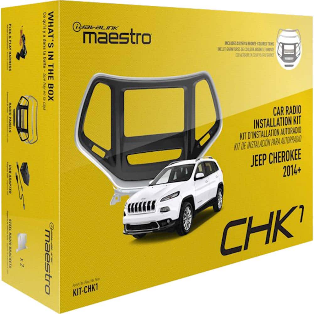 Maestro - Dash Kit for Select 2014-2023 Jeep Cherokee DIN DDIN - Black - Image 2