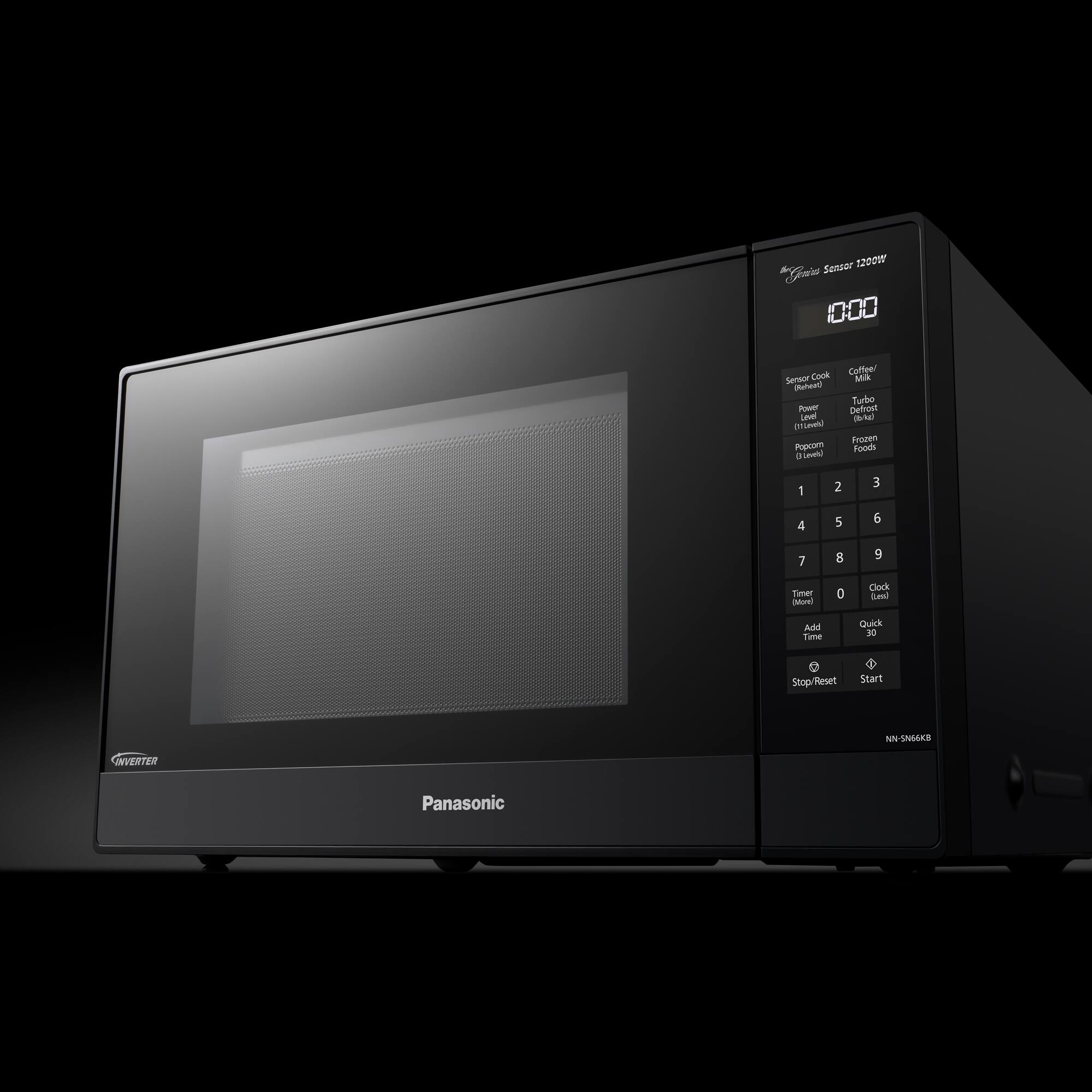 Panasonic - 1.2 Cu. Ft. 1200 Watt SN66KB Microwave with Inverter and Genius Sensor - Black - Image 8