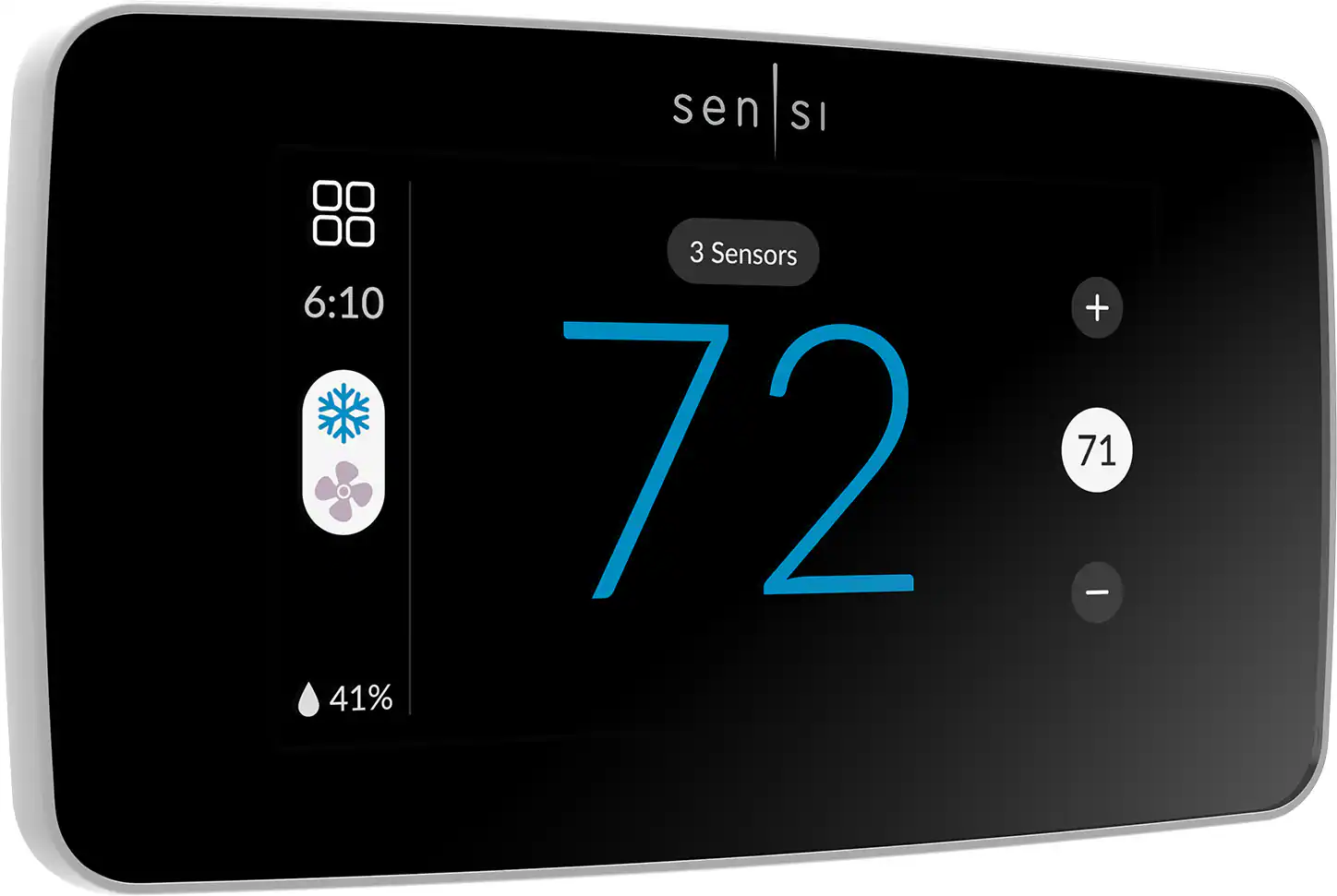 Copeland - Sensi Touch 2 Smart Programmable Wi-Fi Thermostat-Works with Alexa - White Beveled Edge