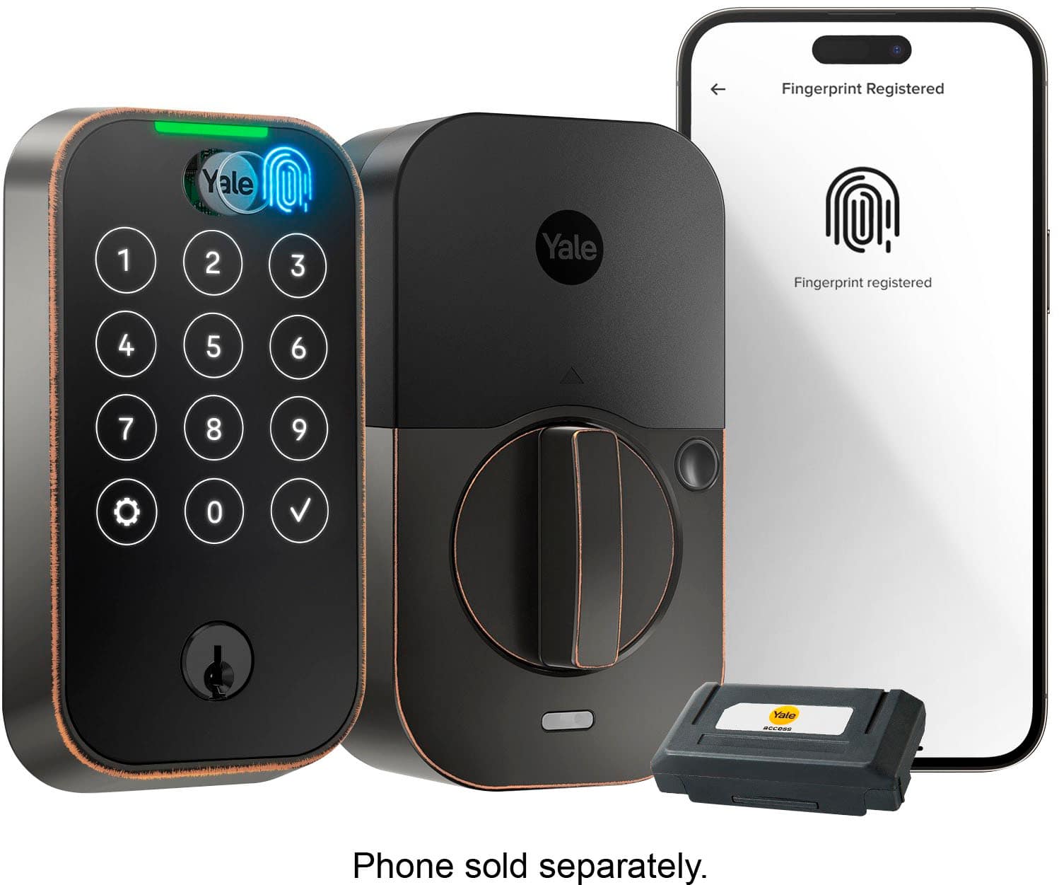 Yale - Assure Lock 2 - Smart Lock Wi-Fi Deadbolt with Touchscreen Keypad | Fingerprint Access - Oil Rubbed Bronze
