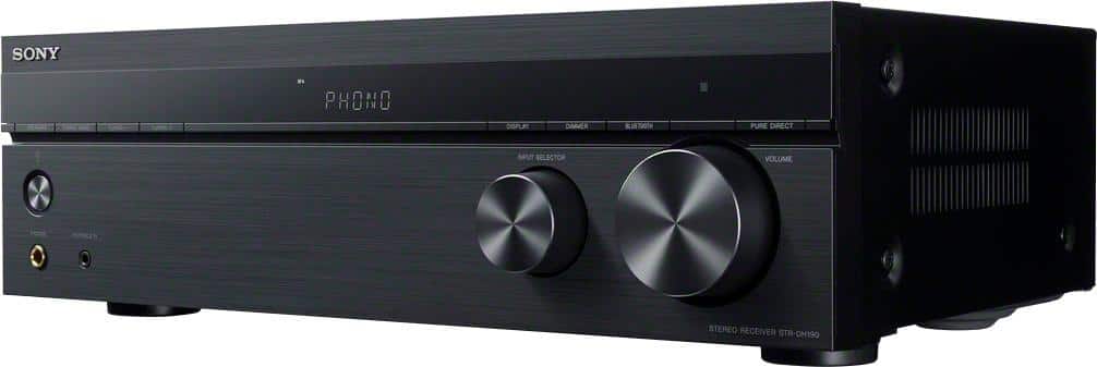 Sony - STRDH190- 2-Ch. Stereo Receiver with Bluetooth & Phono Input for Turntables - Black - Image 2