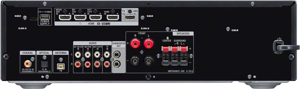 Sony - STRDH590 - 725W 5.2-Ch. Hi-Res 4K Ultra HD HDR A/V Home Theater Receiver - Black - Image 3