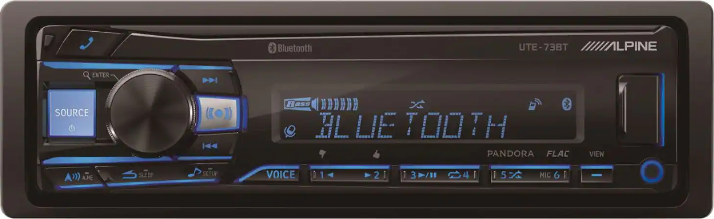 Alpine - Bluetooth Digital Media (DM) Receiver with Pandora Music Compatibility - Black