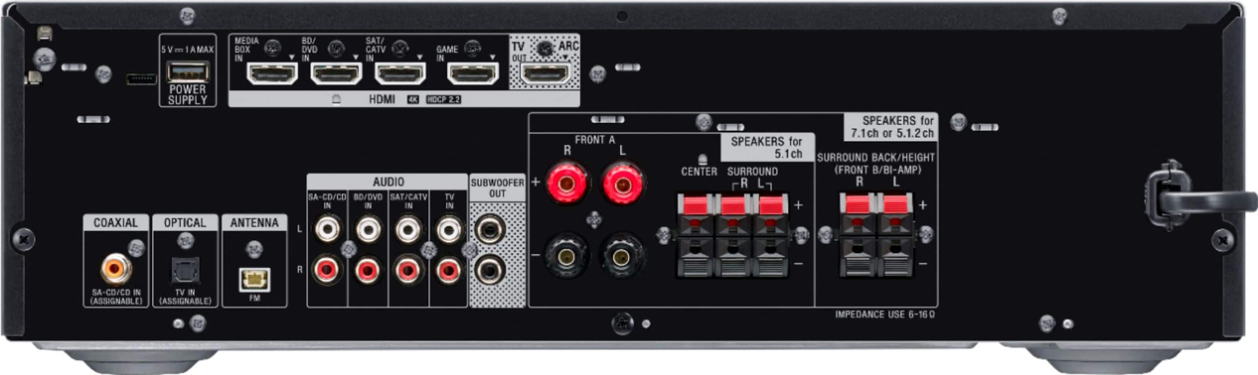 Sony - STRDH790- 7.2-Ch. with Dolby Atmos & Dolby Vision 4K Ultra HD HDR A/V Home Theater Receiver - Black - Image 3