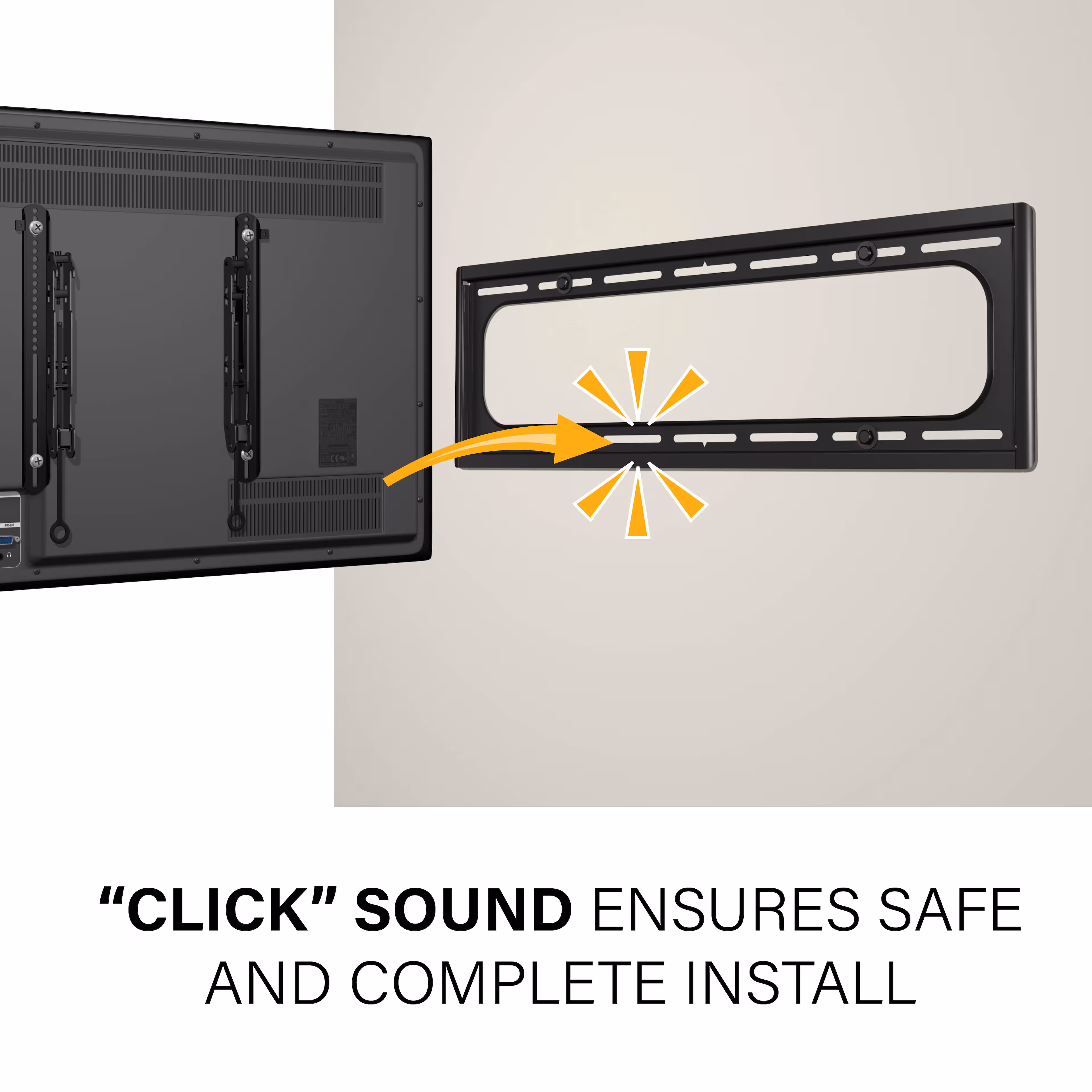 Sanus - Premium Series Fixed-Position TV Wall Mount for Most TVs 65"-95" up to 180 lbs - Slim Profile Sits 1.6" From Wall - Black - Image 12