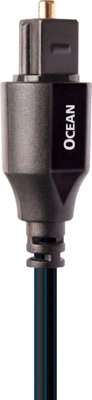 AudioQuest - 8FT Ocean Optical Tosklink > Toslink Fiber Optic Cable - Black/Blue Stripes - Image 2