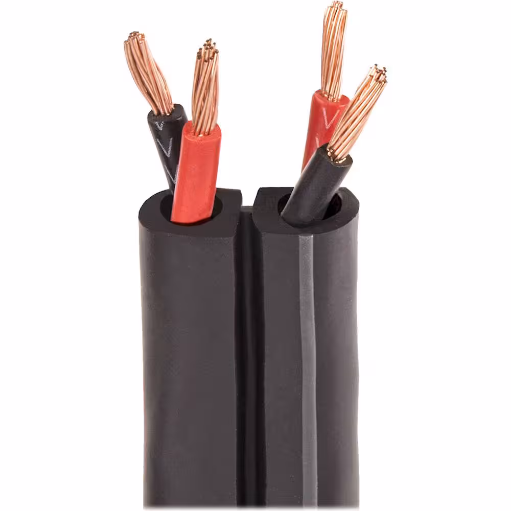 AudioQuest - Rocket 11 30' Speaker Cable - Black With Gray Stripes