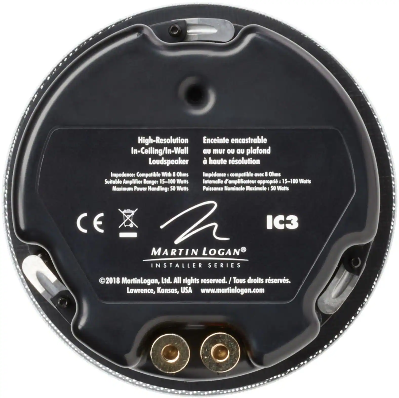 MartinLogan - Installer 3-1/2" 60-Watt Passive 2-Way In-Ceiling Speaker (Each) - White - Image 2