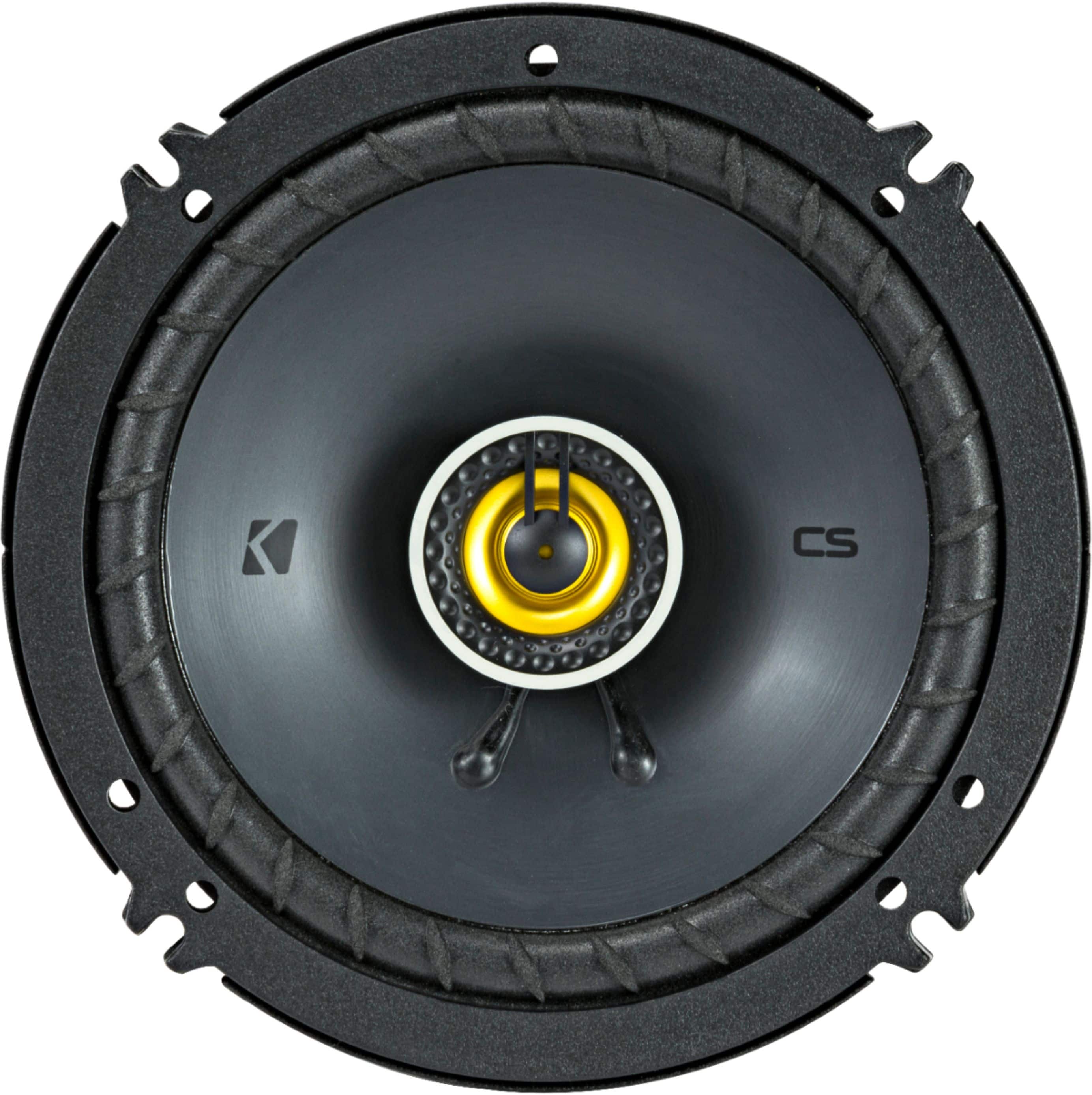 KICKER - CS Series 6-1/2" 2-Way Car Speakers with Polypropylene Cones (Pair) - Yellow/Black - Image 5