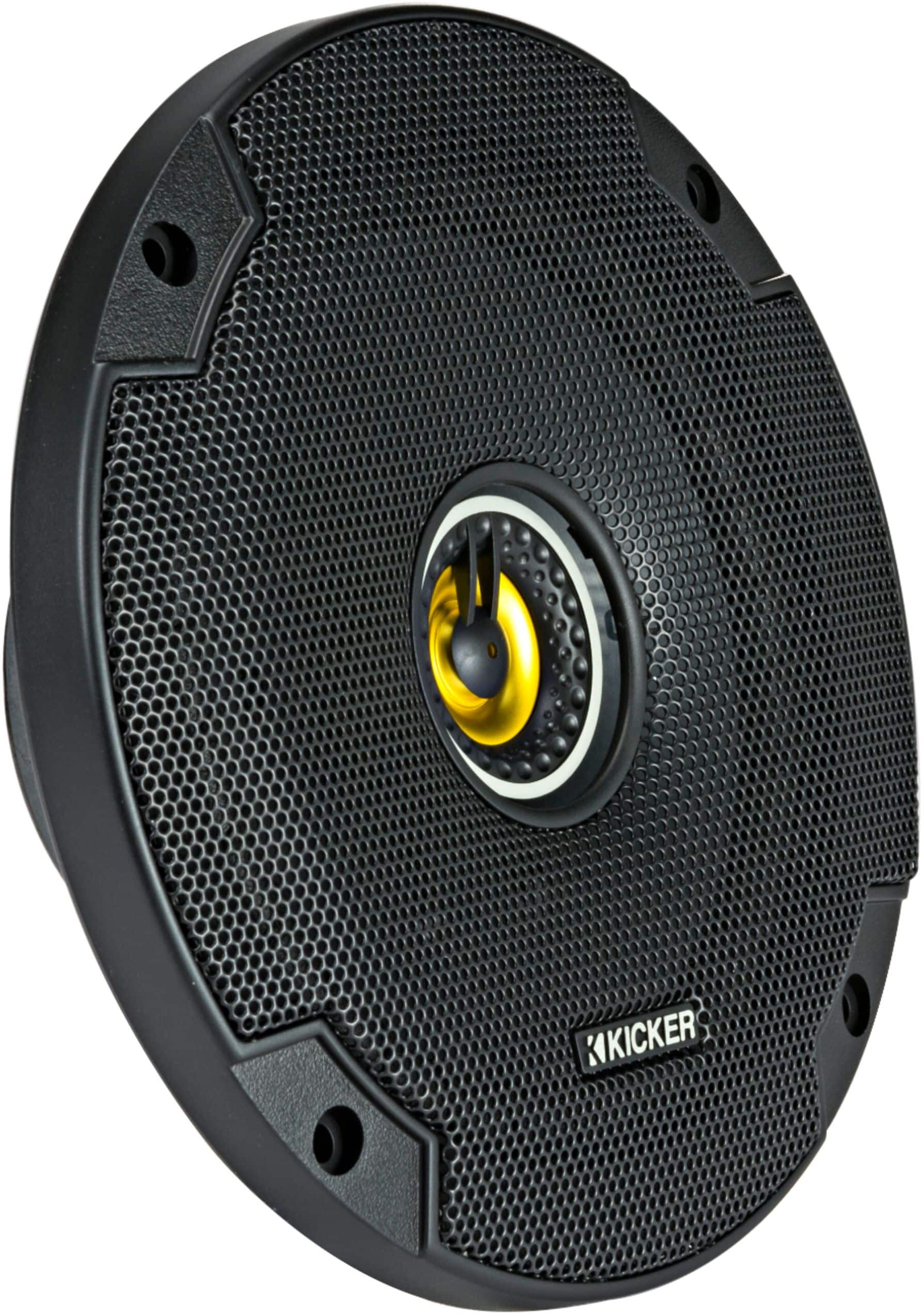 KICKER - CS Series 6-1/2" 2-Way Car Speakers with Polypropylene Cones (Pair) - Yellow/Black - Image 8