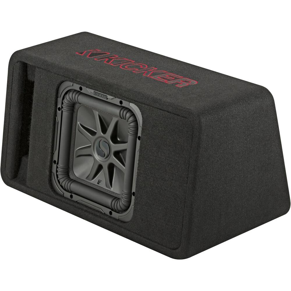 KICKER - Solo-Baric L7R 10" Single-Voice-Coil 2-Ohm Loaded Subwoofer Enclosure - Black - Image 2