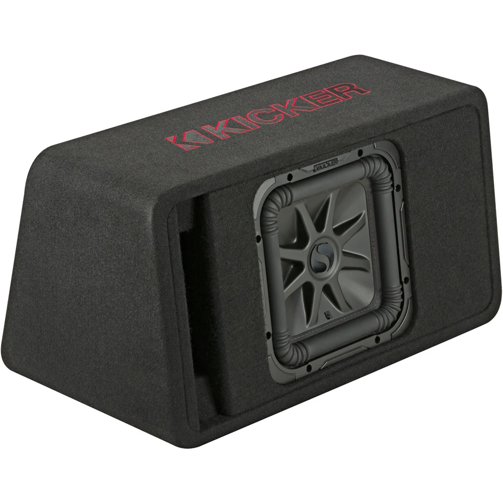 KICKER - Solo-Baric L7R 10" Single-Voice-Coil 2-Ohm Loaded Subwoofer Enclosure - Black - Image 3