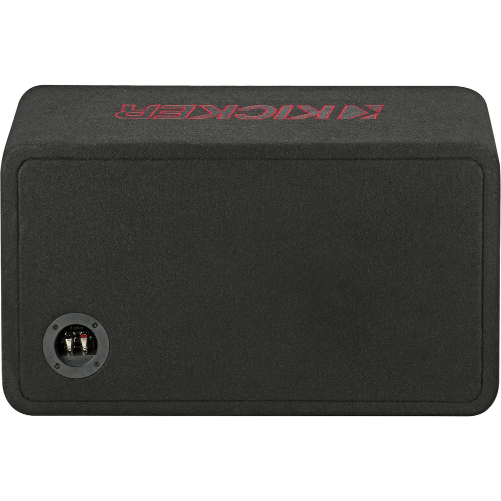 KICKER - Solo-Baric L7R 10" Single-Voice-Coil 2-Ohm Loaded Subwoofer Enclosure - Black - Image 4