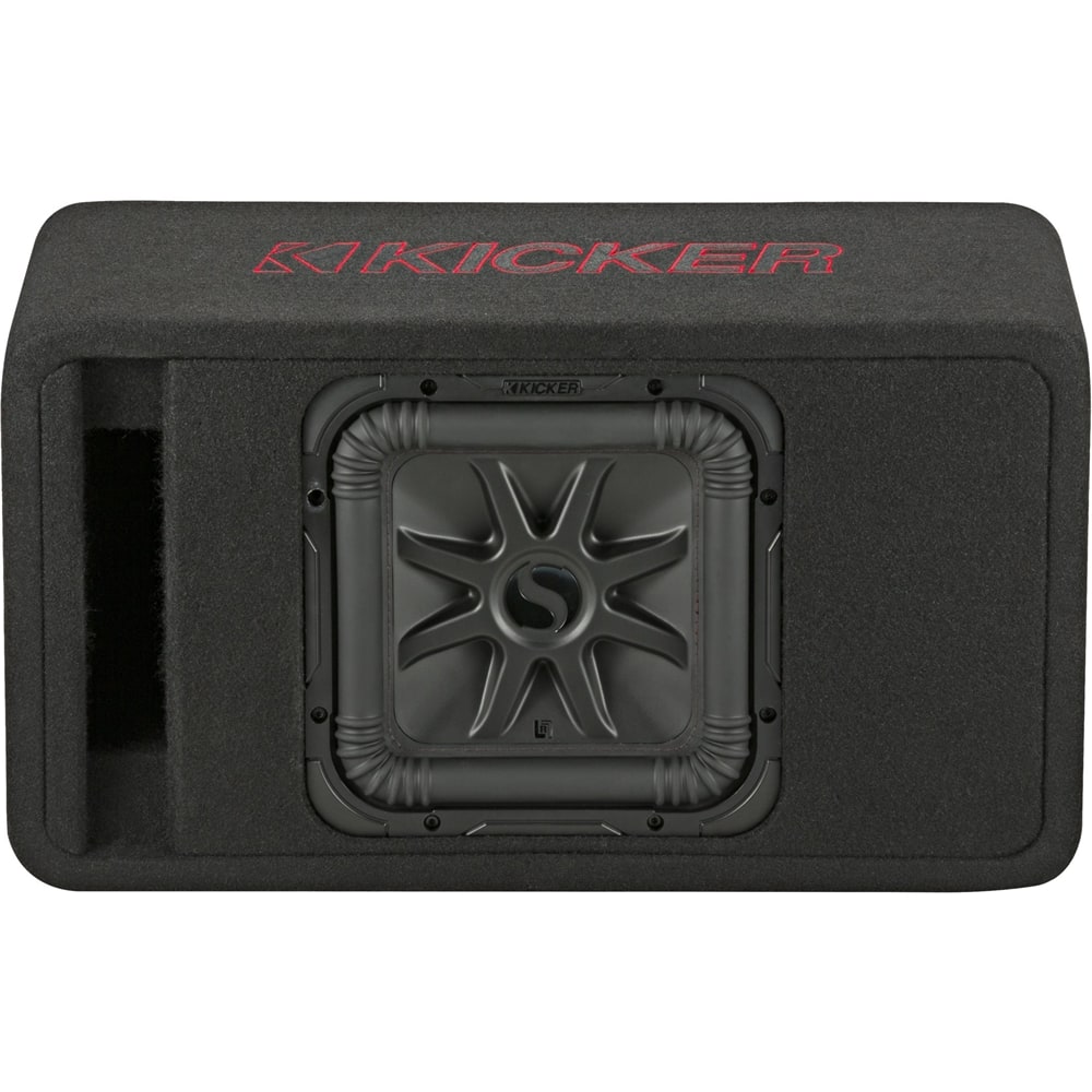 KICKER - Solo-Baric L7R 10" Single-Voice-Coil 2-Ohm Loaded Subwoofer Enclosure - Black
