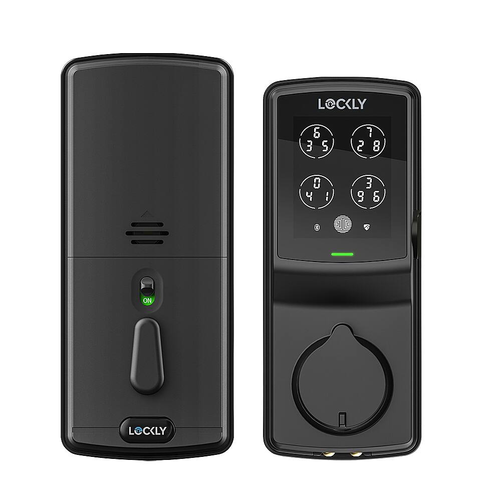 Lockly - Secure Plus Smart Lock Replacement Deadbolt with 3D Biometric Fingerprint/App/Physical Key - Matte Black - Image 3