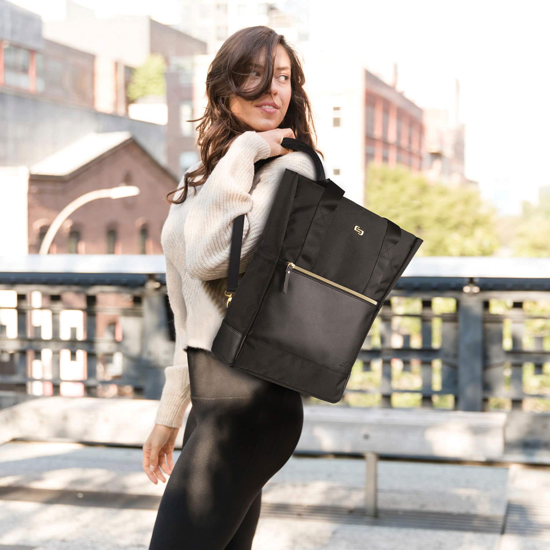 Solo New York - Parker Hybrid Tote for 15.6" Laptop - Black - Image 12