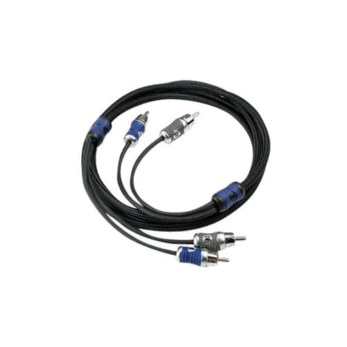 KICKER - Q-Series Interconnects 19.7' Audio RCA Cable - Black - Image 2