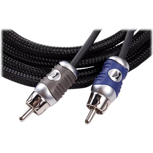 KICKER - Q-Series Interconnects 19.7' Audio RCA Cable - Black - Image 3