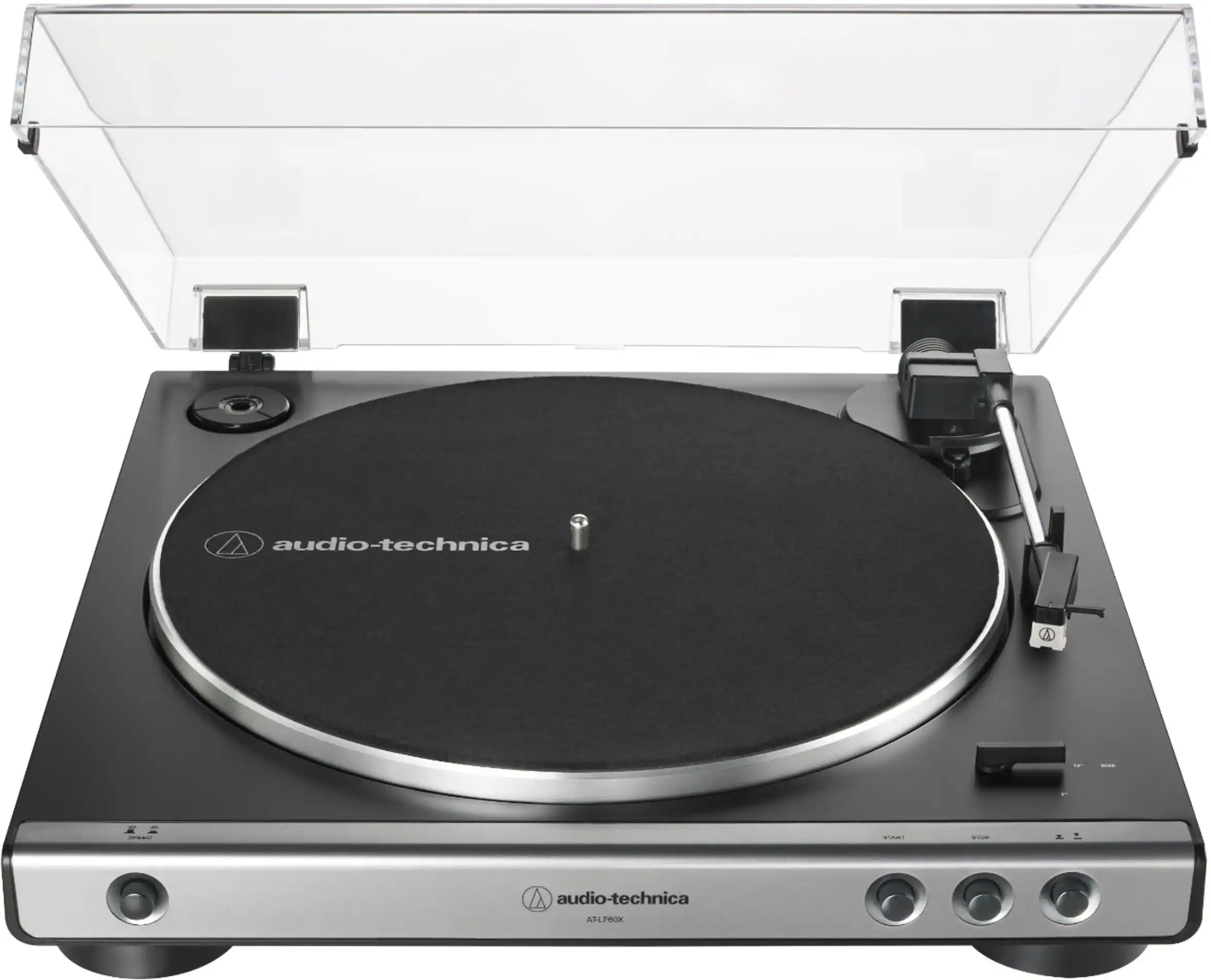 Audio-Technica - Audio Technica AT-LP60X-GM Turntable Gunmetal - Black/Gunmetal