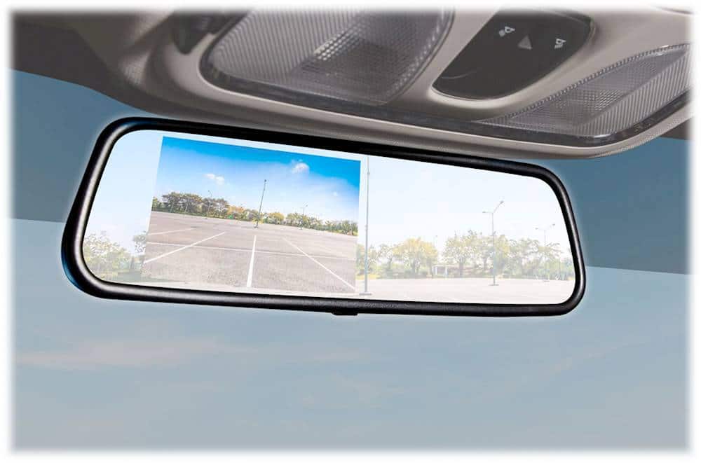 Metra - iBEAM 4.5" Replacement Rearview Mirror Monitor - Black - Image 3