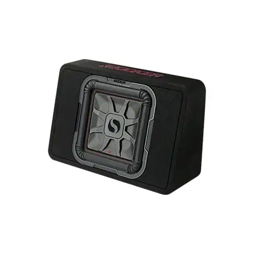 KICKER - Solo-Baric L7T 12" Single-Voice-Coil 2-Ohm Loaded Subwoofer Enclosure - Black - Image 3