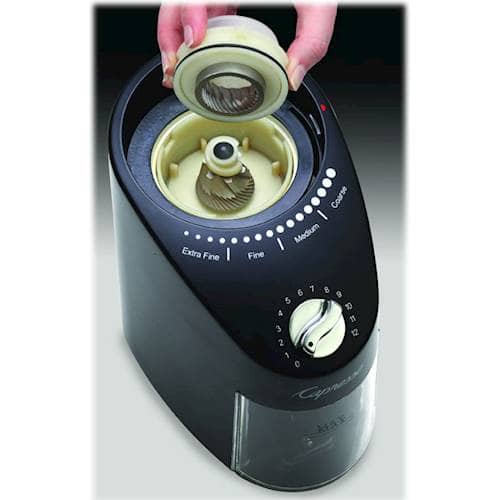 Capresso - Infinity Plus 4-Oz. Conical Burr Coffee Grinder - Black - Image 4