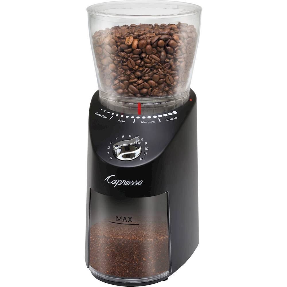 Capresso - Infinity Plus 4-Oz. Conical Burr Coffee Grinder - Black - Image 5