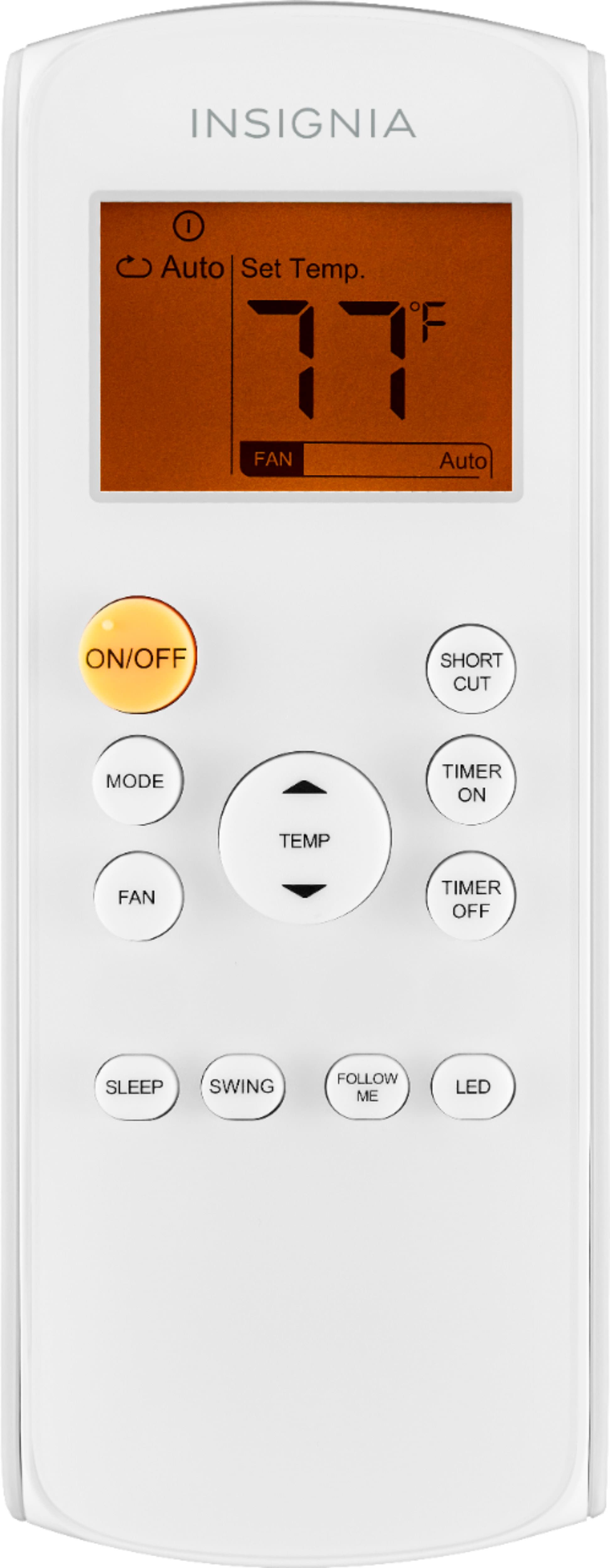 Insignia™ - 350 Sq. Ft. 8,000 BTU Portable Air Conditioner - White - Image 8