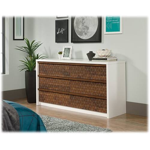 Sauder - Harvey Park Collection 6-Drawer Dresser - Soft White - Image 3