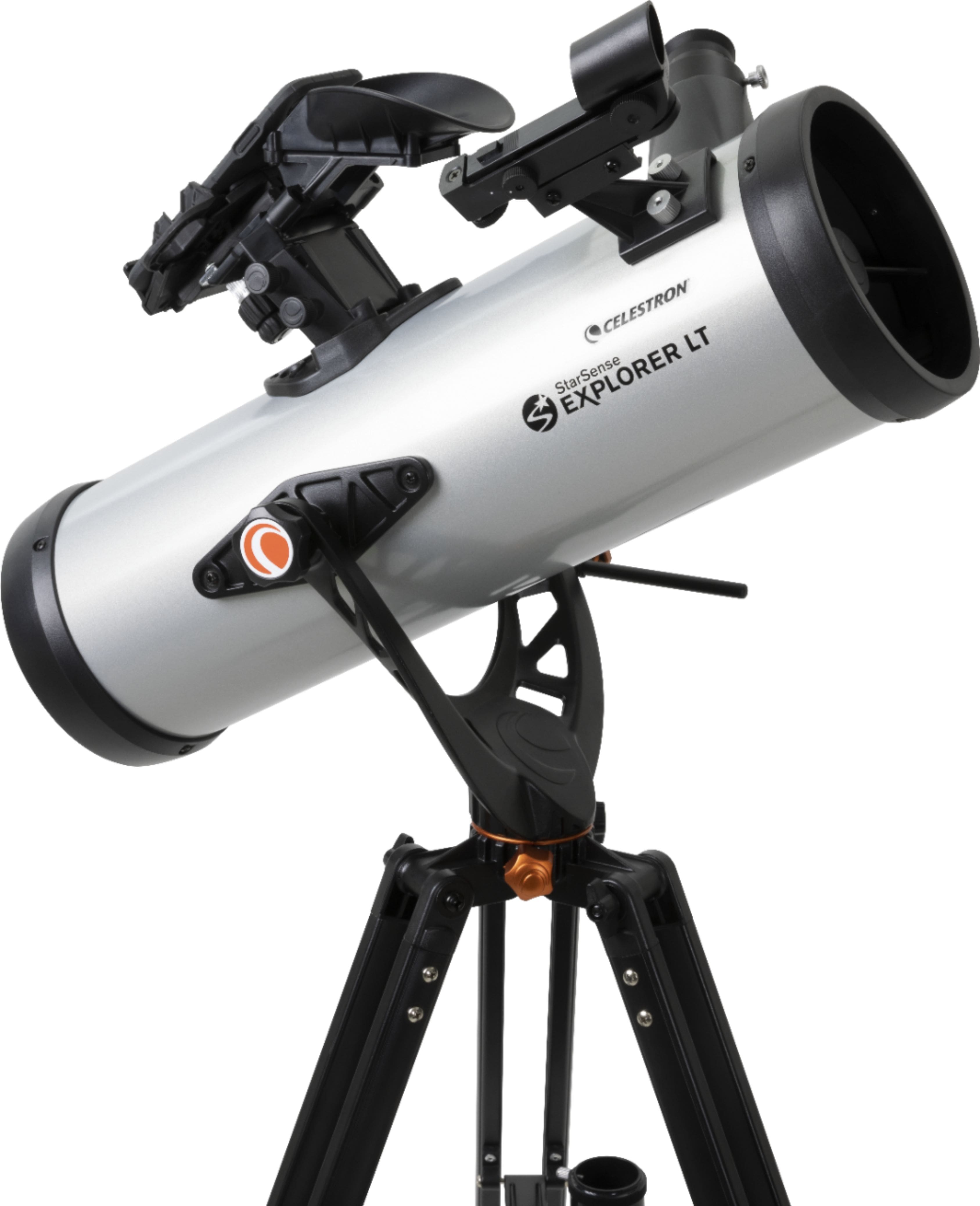 Celestron - Starsense Explorer LT 114AZ Telescope App-Enabled Newtonian Reflector Telescope - Silver/Black - Image 4