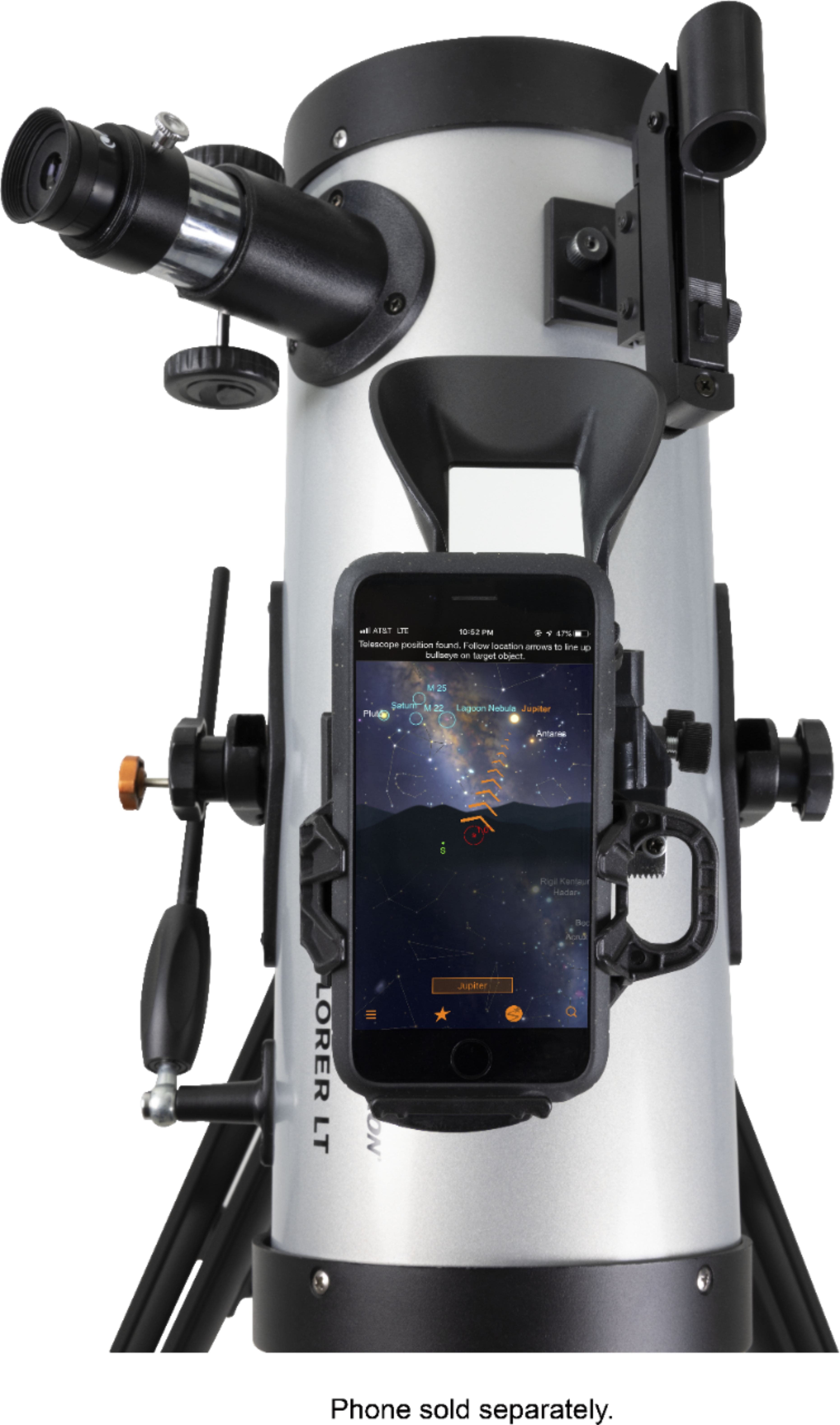 Celestron - Starsense Explorer LT 114AZ Telescope App-Enabled Newtonian Reflector Telescope - Silver/Black - Image 6