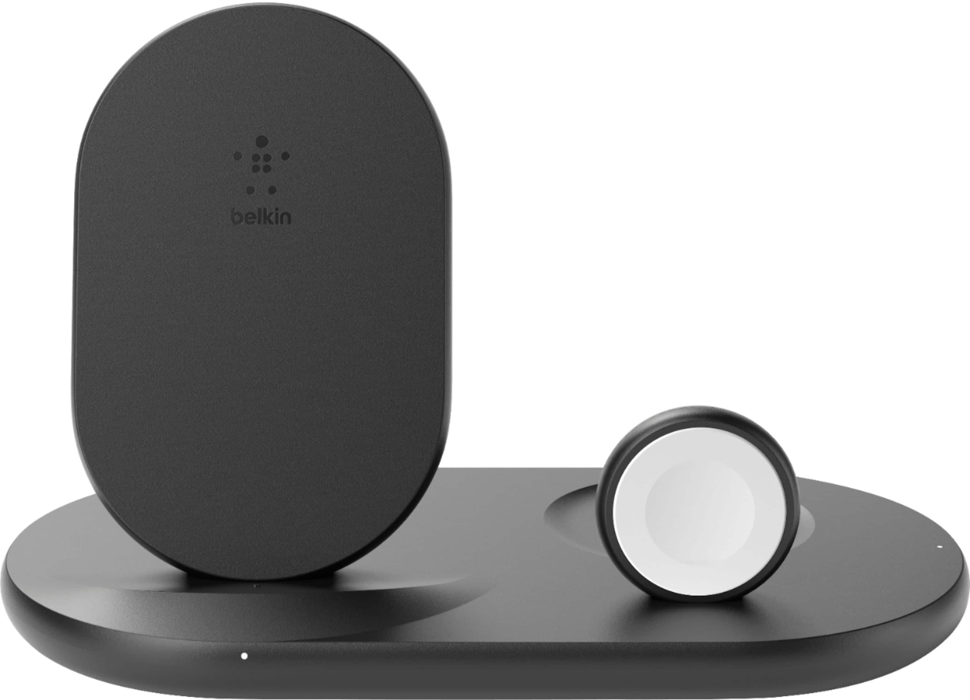 Belkin - 3-in-1 Wireless Charger - Fast Charging Stand for iPhone, Watch & AirPods - Qi-Certified Charger - Case Compatible - Black - Image 7