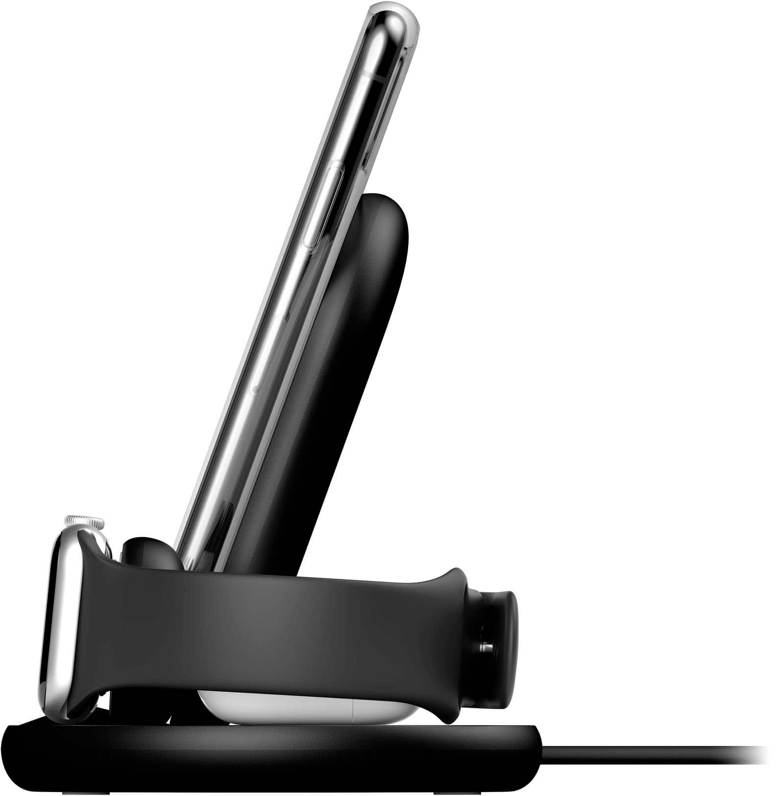 Belkin - 3-in-1 Wireless Charger - Fast Charging Stand for iPhone, Watch & AirPods - Qi-Certified Charger - Case Compatible - Black - Image 8