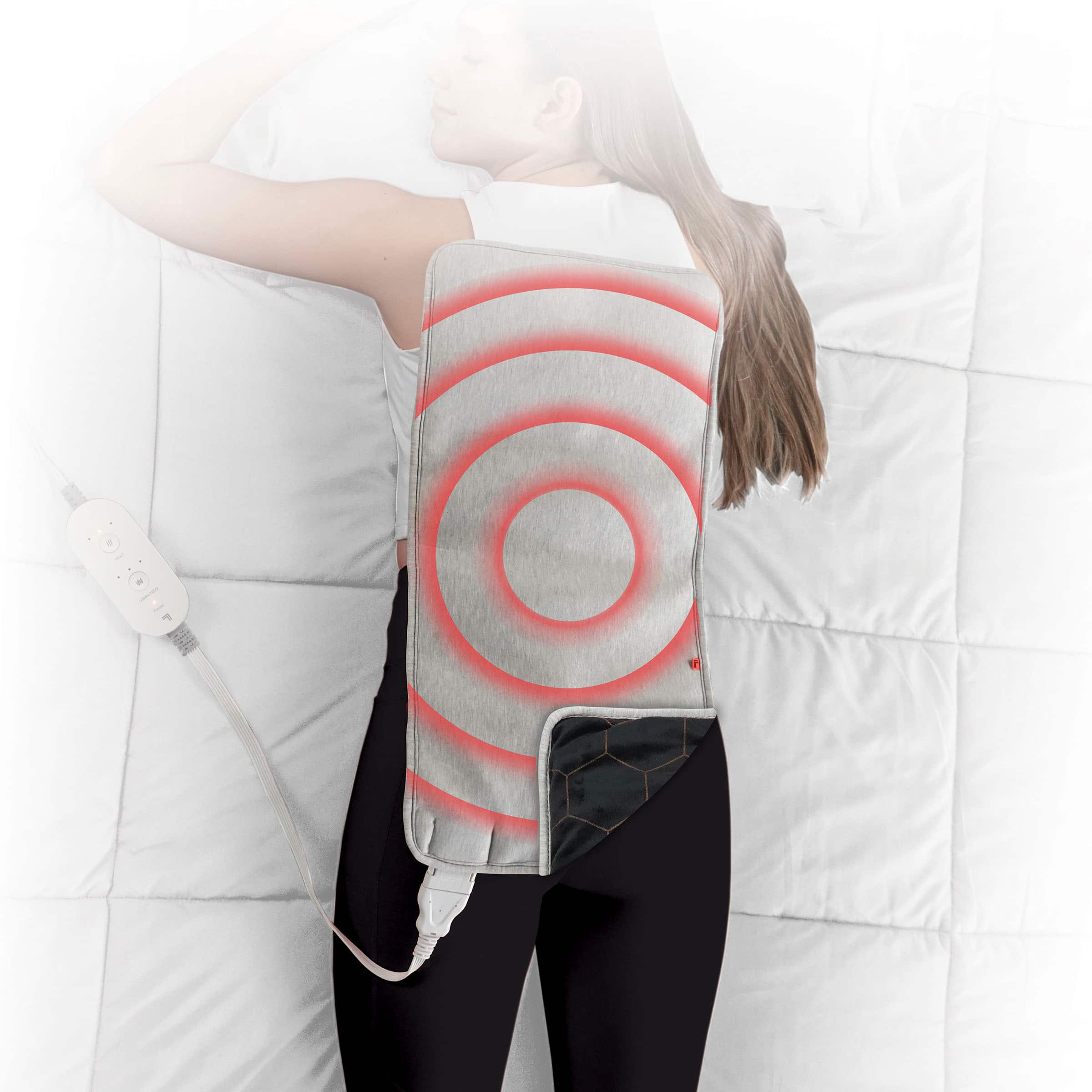 Calming Heat - Charcoal + Copper Infused Weighted Heating Pad - Gray - Image 4