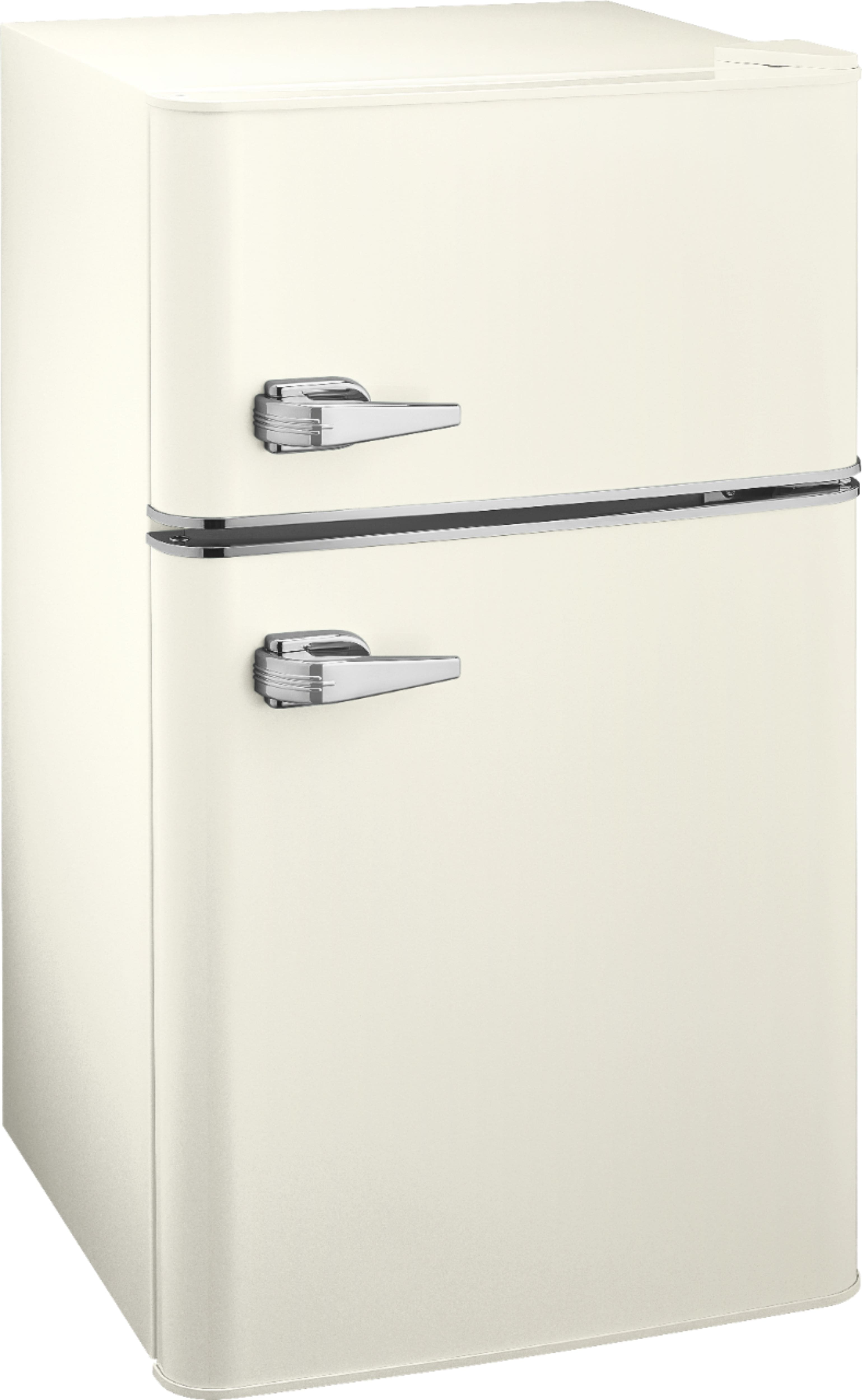 Insignia™ - 3.1 Cu. Ft. Retro Mini Fridge with Top Freezer and ENERGY STAR Certification - Creamy vanilla - Image 10