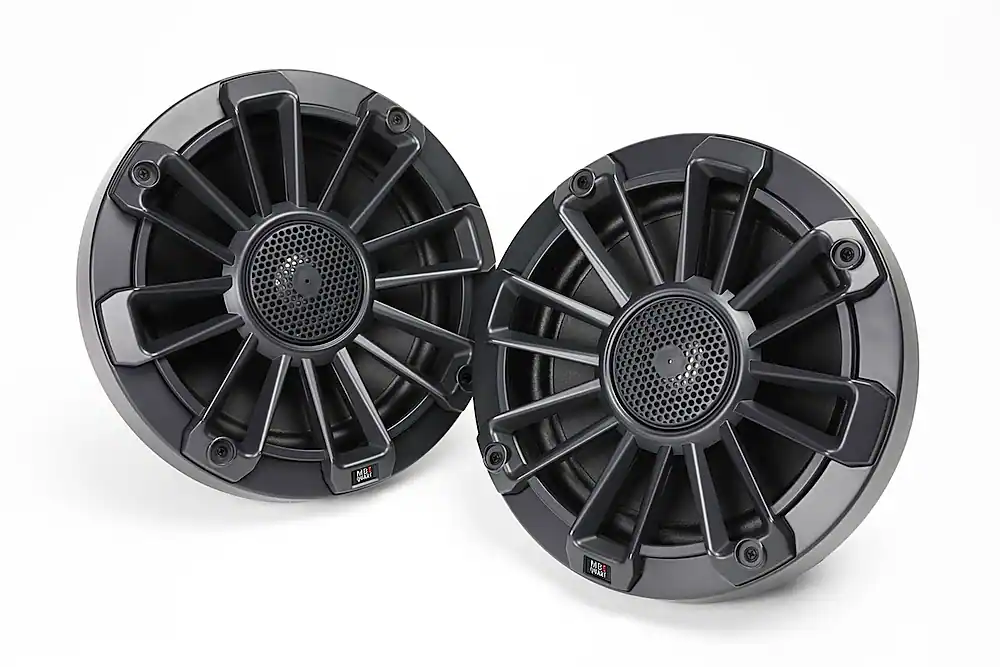MB Quart - Nautic Premium 6-1/2" 2-Way Marine Speakers with Composite IMPP Cones (Pair) - Black - Image 2