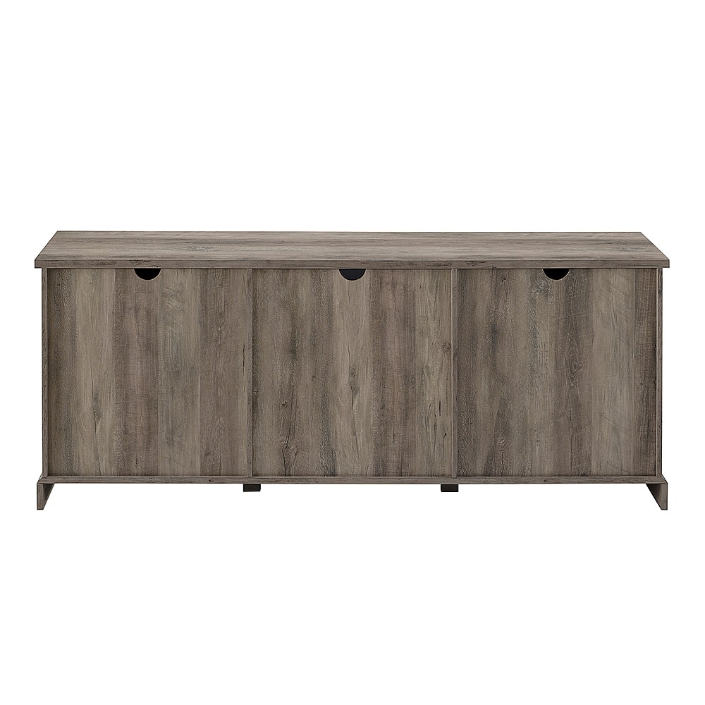 Walker Edison - 70" Sliding Barn Door TV Console - Grey - Image 9