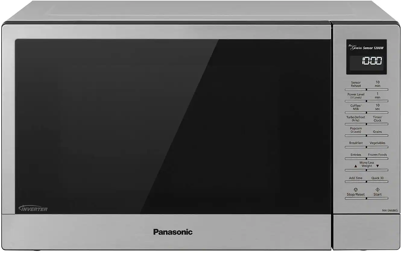 Panasonic - 1.2 Cu. Ft. 1200 Watt SN68KS Microwave with Inverter and Genius Sensor - Stainless Steel