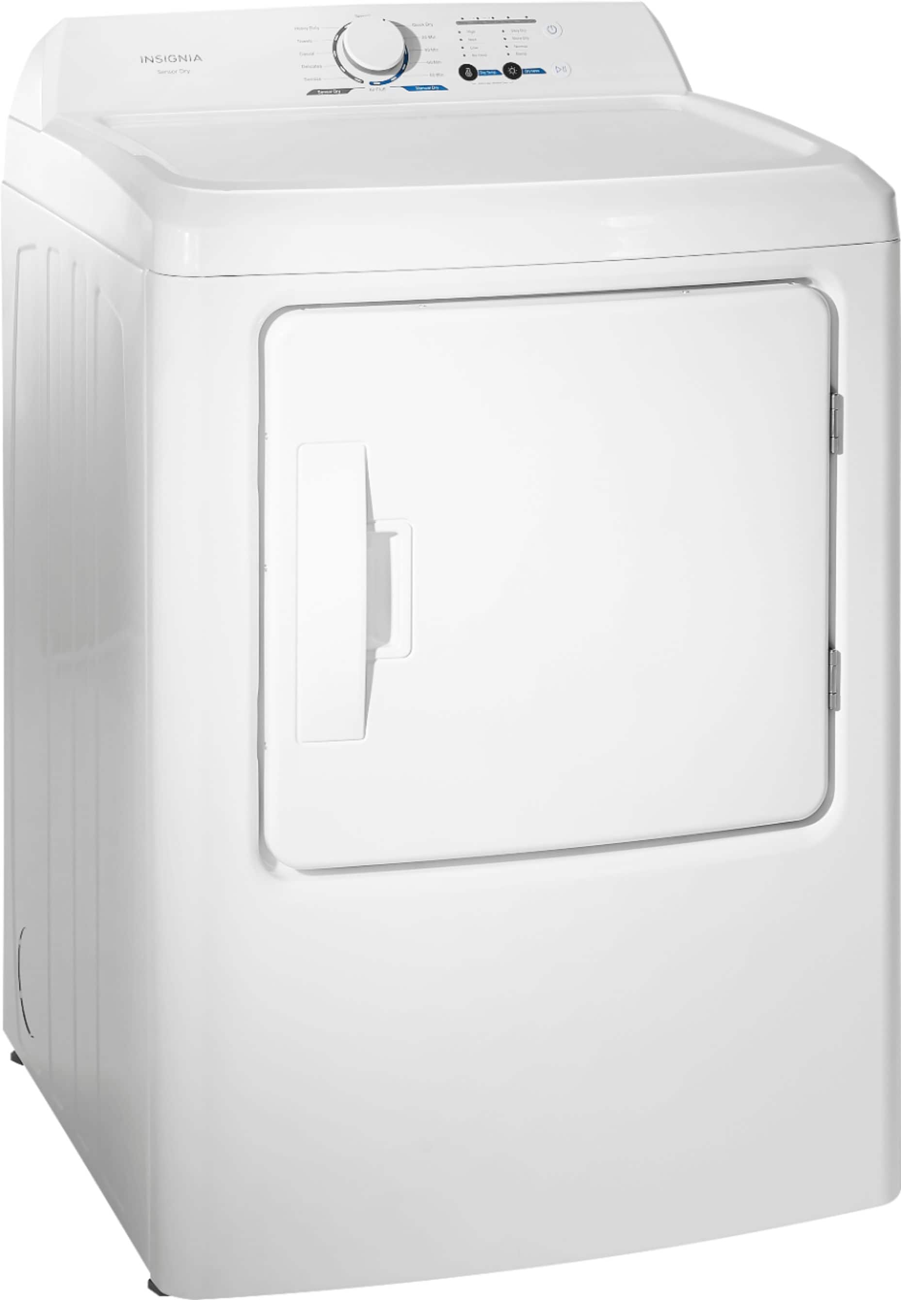 Insignia™ - 6.7 Cu. Ft. Electric Dryer with Sensor Dry - White - Image 10